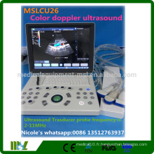 2016 Machine à ultrasons doppler couleur portable utilisée la plus populaire MSLCU26i pour OB, GYN, Vascular, Transvaginal examination